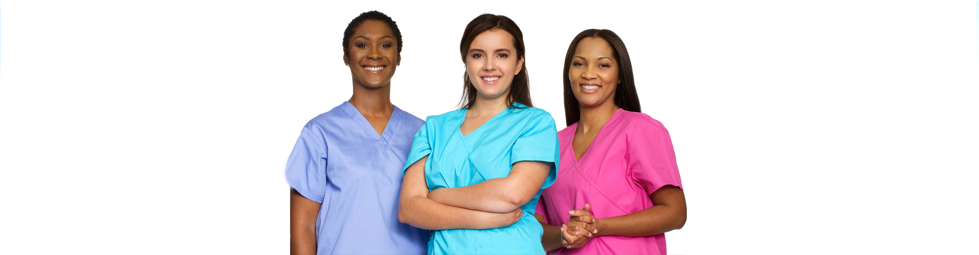 three caregivers smiling